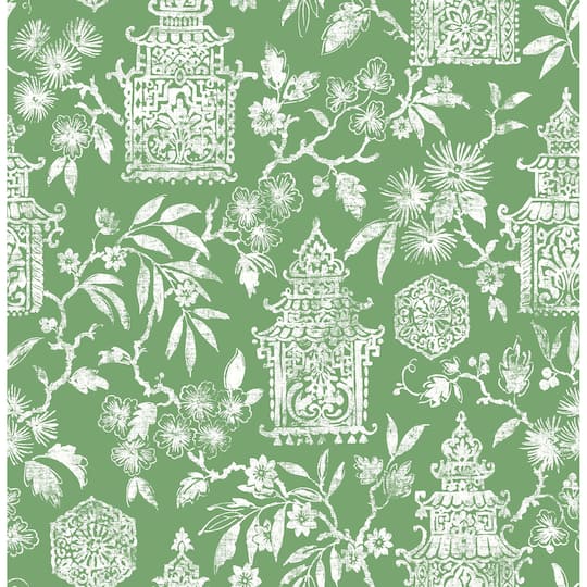 NuWallpaper Green Danson Peel & Stick Wallpaper | 216" x 20.5" | Michaels®